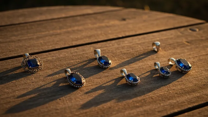 Collection de pendentifs saphir de différents styles
